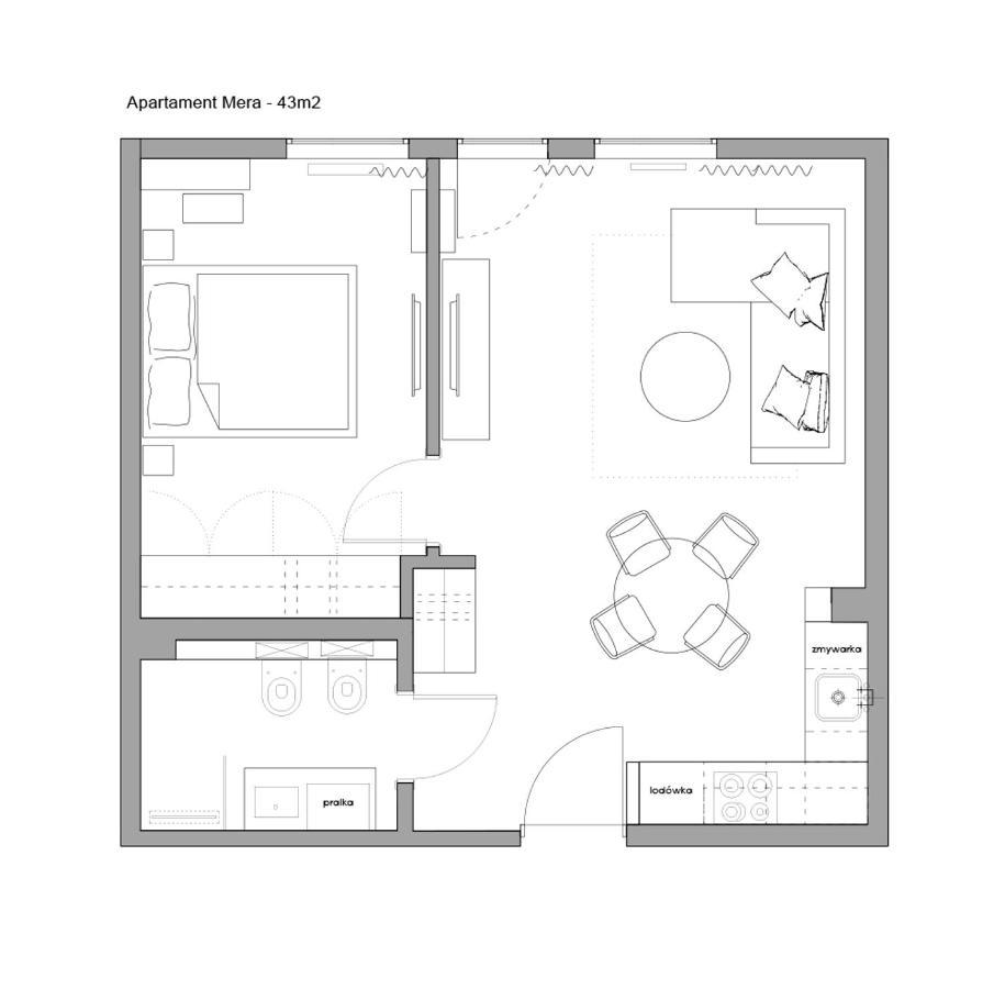 Sanhaus Apartments - Apartament Mera Z Parkingiem I Klimatyzacja Сопот Екстериор снимка